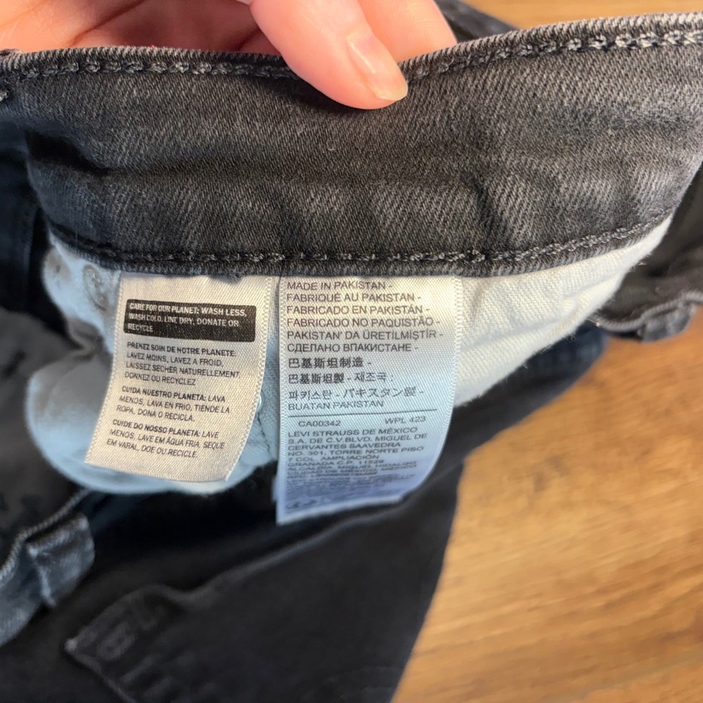 Levis 511 Slim Fit Jeans Mens 33x30 Faded Black Denim Pant Casual Stretch skater - Picture 7 of 11
